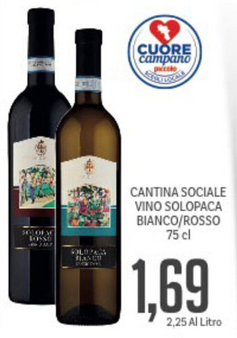 Supermercati Piccolo Cantina Sociale Vino Solopaca Bianco/Rosso 75cl offerta
