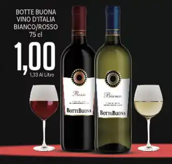 Supermercati Piccolo Botte Buona Vino D'Italia Bianco/Rosso 75cl offerta