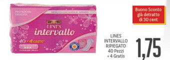 Supermercati Piccolo Lines Intervallo Ripiegato 40 Pezzi + 4 Gratis offerta