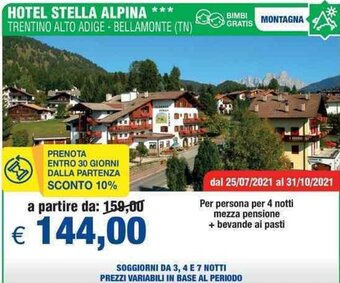 MD Discount Hotel Stella Alpina offerta