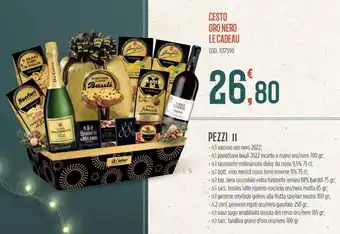 Le Cadeau Cesto Oro Nero 11 pezzi