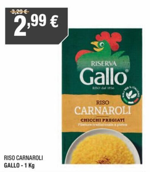 Gallo Riso Carnaroli 1 kg offerta di Poli