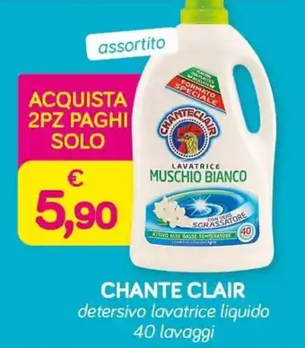 Maxi Supermercati Chanteclair detersivo lavatrice liquido 40 lavaggi offerta