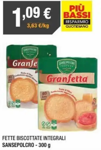 Sansepolcro Fette Biscottate Integrale 300 g