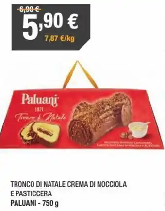 Poli Paluani Tronco di Natale Crema di Nocciola e Pasticcera 750 g offerta