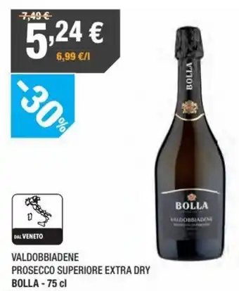 Poli Bolla Valdobbiadene Prosecco Superiore Extra Dry 75 cl offerta