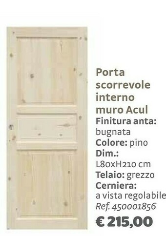 Bricocenter Porta Scorrevole Interno Muro Acul offerta