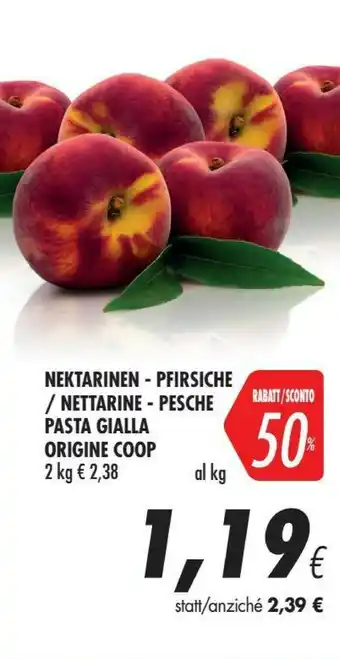 Coop Coop Nettarine Pesche Pasta Gialla offerta