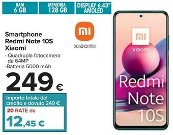 Carrefour Area Zero Per Xiaomi Redmi Note 10, Redmi Note 10S offerta