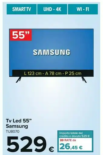 Carrefour Samsung Smart Tv Tu8070 offerta