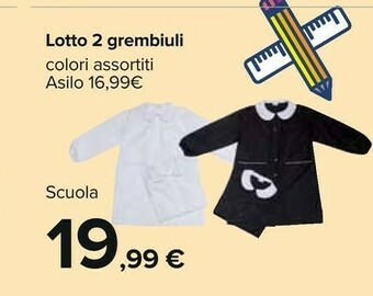 Carrefour Lotto 2 Grembiuli offerta