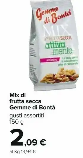 Carrefour Gemme di bontà Mix Di Frutta Secca offerta