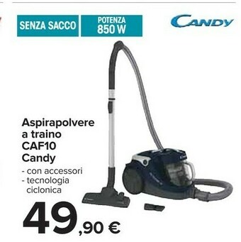 Carrefour Candy CAF10 011 850 W A Cilindro Secco Senza Sacchetto 1,7 L offerta