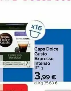Carrefour Nescafé Caps Dolce Gusto Expresso Intenso 112 G offerta