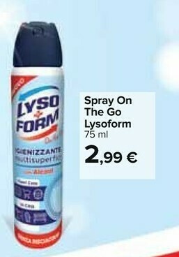 Carrefour Lysoform Spray On The Go offerta