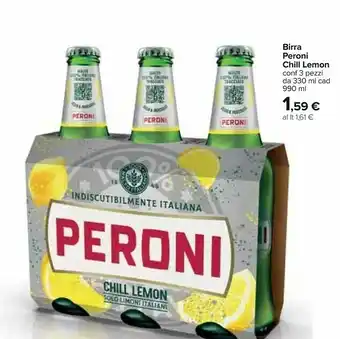Carrefour Peroni Chill Lemon 330 G(ml) offerta