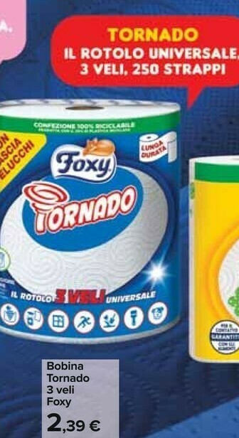 Carrefour Foxy Bobina Tornado 3 Veli offerta