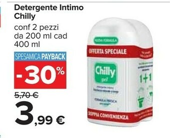 Carrefour Chilly Detergente Intimo offerta