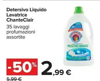 Carrefour Chanteclair Detersivo Liquido Lavatrice offerta
