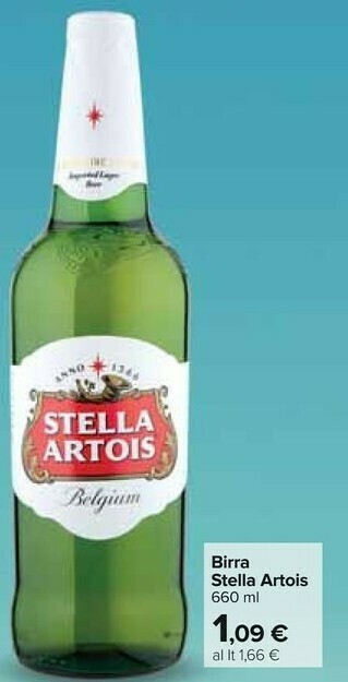 Carrefour Stella artois Premium Lager Beer 660 G(ml) offerta