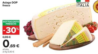 Carrefour Asiago Dop Fresco offerta