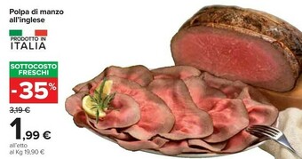 Carrefour Polpa Di Manzo All'inglese offerta