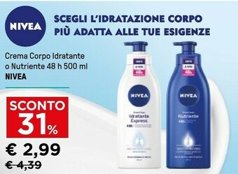 Iper La Grande Nivea Crema corpo offerta