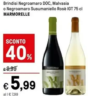 Iper La Grande Marmorelle Negroamaro Susumaniello Rosè Igt offerta