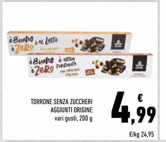 Conad Torrone senza zuccheri aggiunti origine offerta