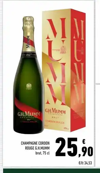Conad Champagne cordon rouge g.h. mumm offerta