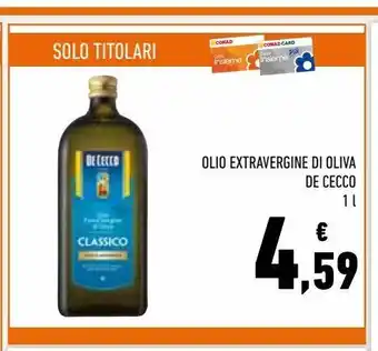 Conad Olio extra vergine di oliva de cecco offerta