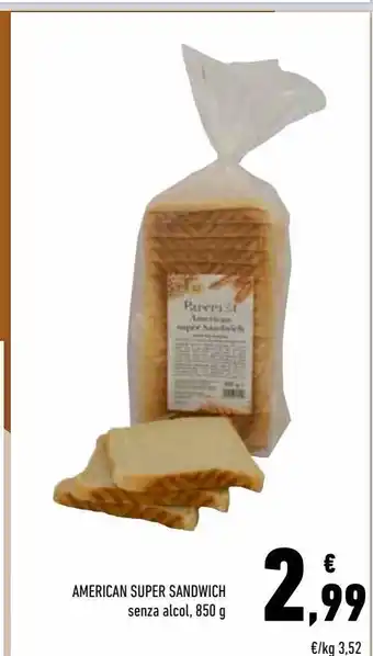 Conad American super sandwich offerta