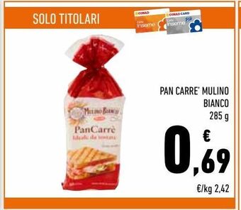 Conad Pan carrè mulino bianco offerta