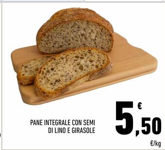 Conad Pane integrale con semi di lino e girasole offerta