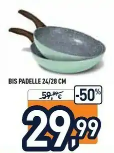 Unieuro Bis Padelle 24/28 Cm offerta