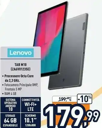 Unieuro Lenovo Tab M10 ZA6V0123SE offerta