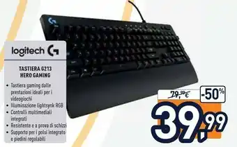 Unieuro Logitech G213 Tastiera USB Nero offerta