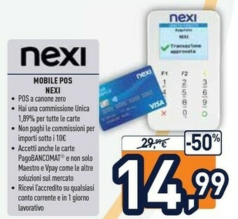Unieuro Nexi Discover Mobile POS Lettore Di Schede Bianco Micro-USB offerta