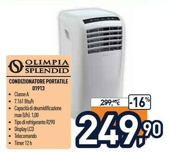 Unieuro Olimpia Splendid Condizionatore Portatile O1913 offerta
