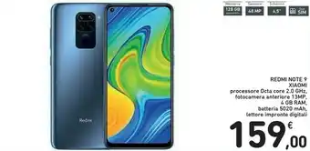 Conad Xiaomi Redmi Note 9 16,6 Cm (6.53") Doppia SIM 4G USB Tipo-C 4 GB 128 GB 5020 MAh Nero offerta