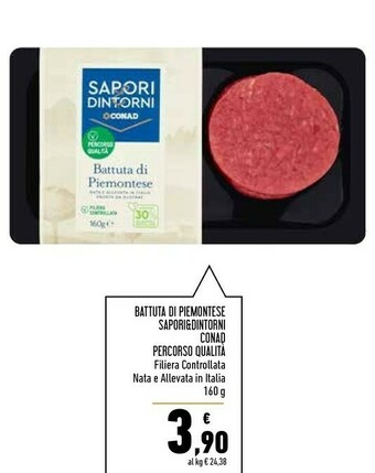 Conad Conad - Battuta Di Piemontese Sapori & Dintorni 160 G(ml) offerta