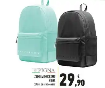 Conad Pigna Zaino Monocromo Nero offerta