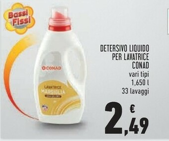 Conad Conad Detersivo Liquido Per Lavatrice offerta