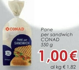 Conad Superstore Conad Pane Per Sandwich offerta