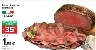 Carrefour Polpa Di Manzo All'inglese offerta