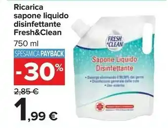 Carrefour Fresh & Clean Sapone Liquido Disinfettante offerta