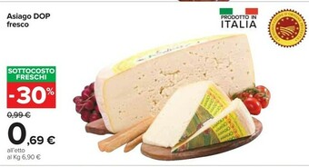 Carrefour Asiago Dop Fresco offerta