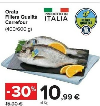 Carrefour Orata Filiera Qualita offerta