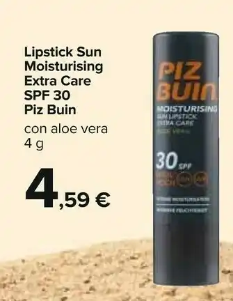 Carrefour Piz buin Lipstick Sun Moisturising Extra Care Spf 30 Con Aloe Vera offerta