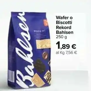 Carrefour Bahlsen Wafer O Biscotti Rekord offerta